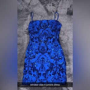 Windsor Blue Sequin Mini Dress